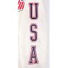 Pro Standard Mens USSF Classic Chenille Ribbed Satin Jacket(Eggshell/ Red)