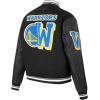 Pro Standard NBA womens Womens Nba Mash Up Wool Varsity Jacket(Black)