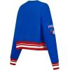 Pro Standard Womens NBA Mash Up Brushed Back French Terry Crewneck Sweatshirt(Royal Blue/Red)