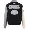 Pro Standard Womens NFL Reverse French Terry Wool Varsity Jacket(Black)