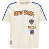 Pro Standard Big Boys NBA New York Knicks Retro Classics Short Sleeve Taping Tee Eggshell/Royal Blue M