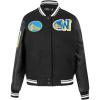 Pro Standard NBA womens Womens Nba Mash Up Wool Varsity Jacket(Black)
