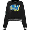 Pro Standard Womens NBA Mash Up Brushed Back French Terry Crewneck Sweatshirt(Black)