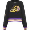 Pro Standard Womens NBA Mash Up Brushed Back French Terry Crewneck Sweatshirt(Black/Purple)