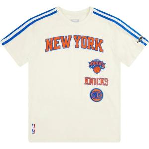 Pro Standard Big Boys NBA New York Knicks Retro Classics Short Sleeve Taping Tee Eggshell/Royal Blue S