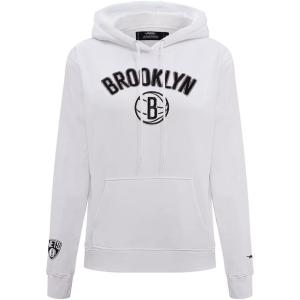 Pro Standard NBA womens Womens Nba Classic Chenille Brushed Back French Terry Pull Over Hoodie(White)