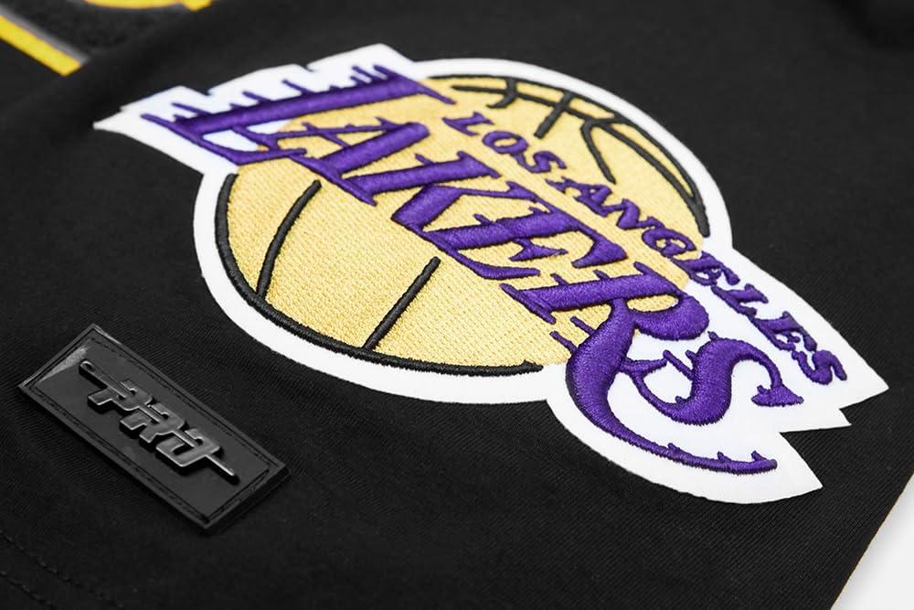 imagePro Standard Mens NBA Classic Chenille Cotton Short Sleeve TeeBlack