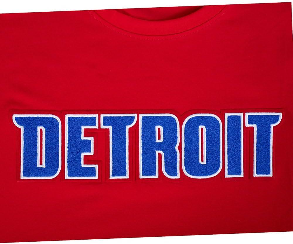 imagePro Standard Mens NBA Classic Chenille Cotton Short Sleeve TeeRed