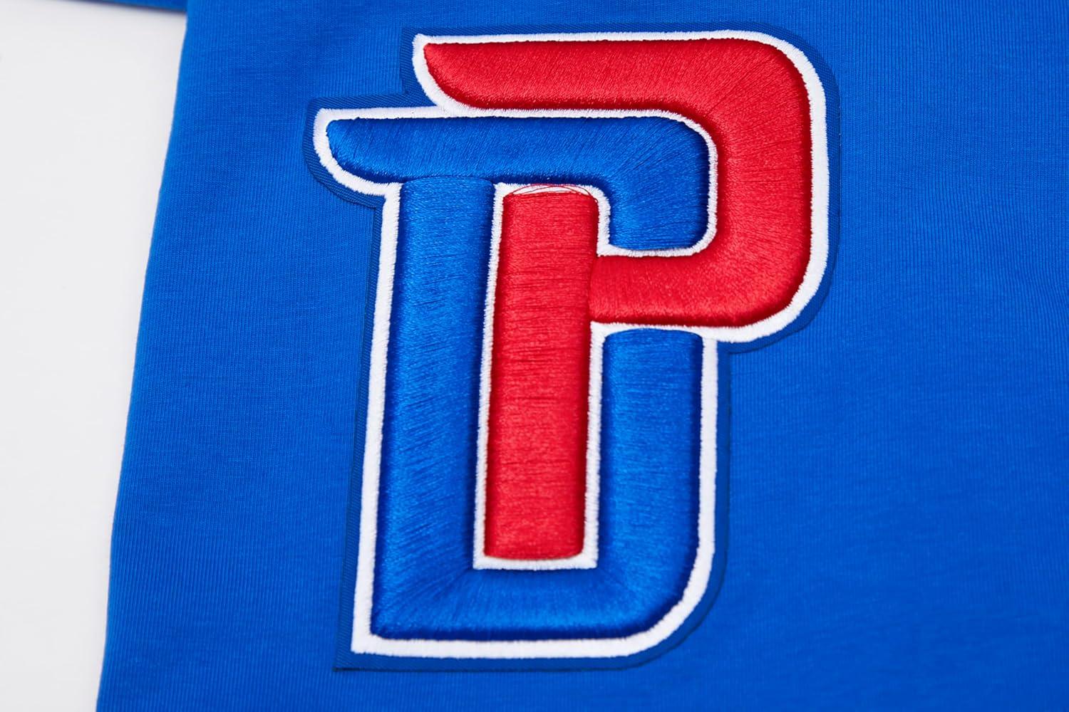 imagePro Standard Mens NBA Classic Chenille Cotton Short Sleeve TeeRoyal Blue