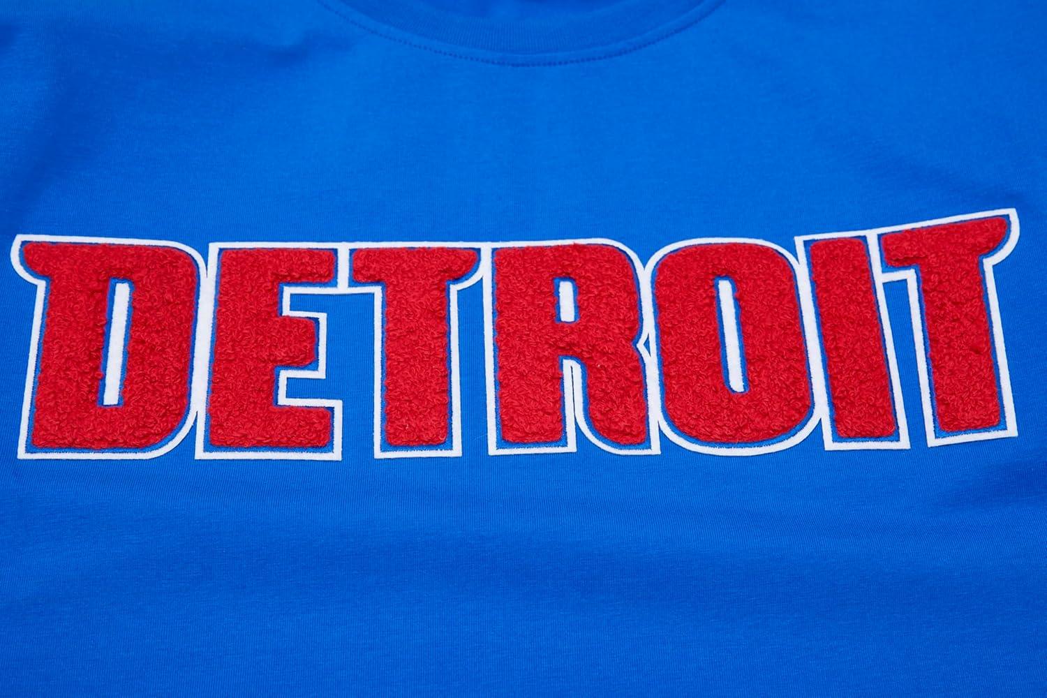 imagePro Standard Mens NBA Classic Chenille Cotton Short Sleeve TeeRoyal Blue