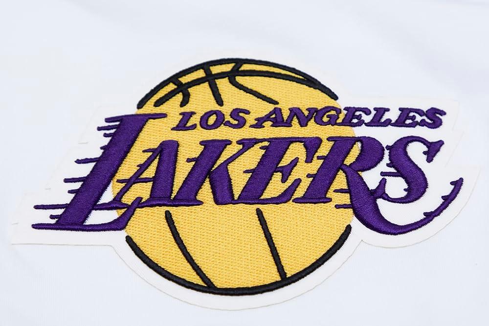 imagePro Standard Mens NBA Classic Chenille Cotton Short Sleeve TeeWhite