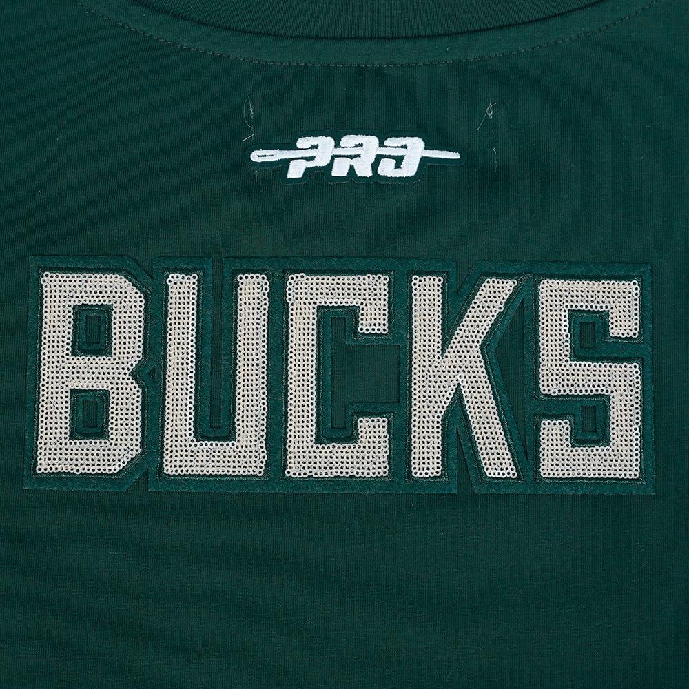 imagePro Standard NBA Womens Womens NBA Game Day Classics Cotton Short Sleeve Slim TeeForest Green