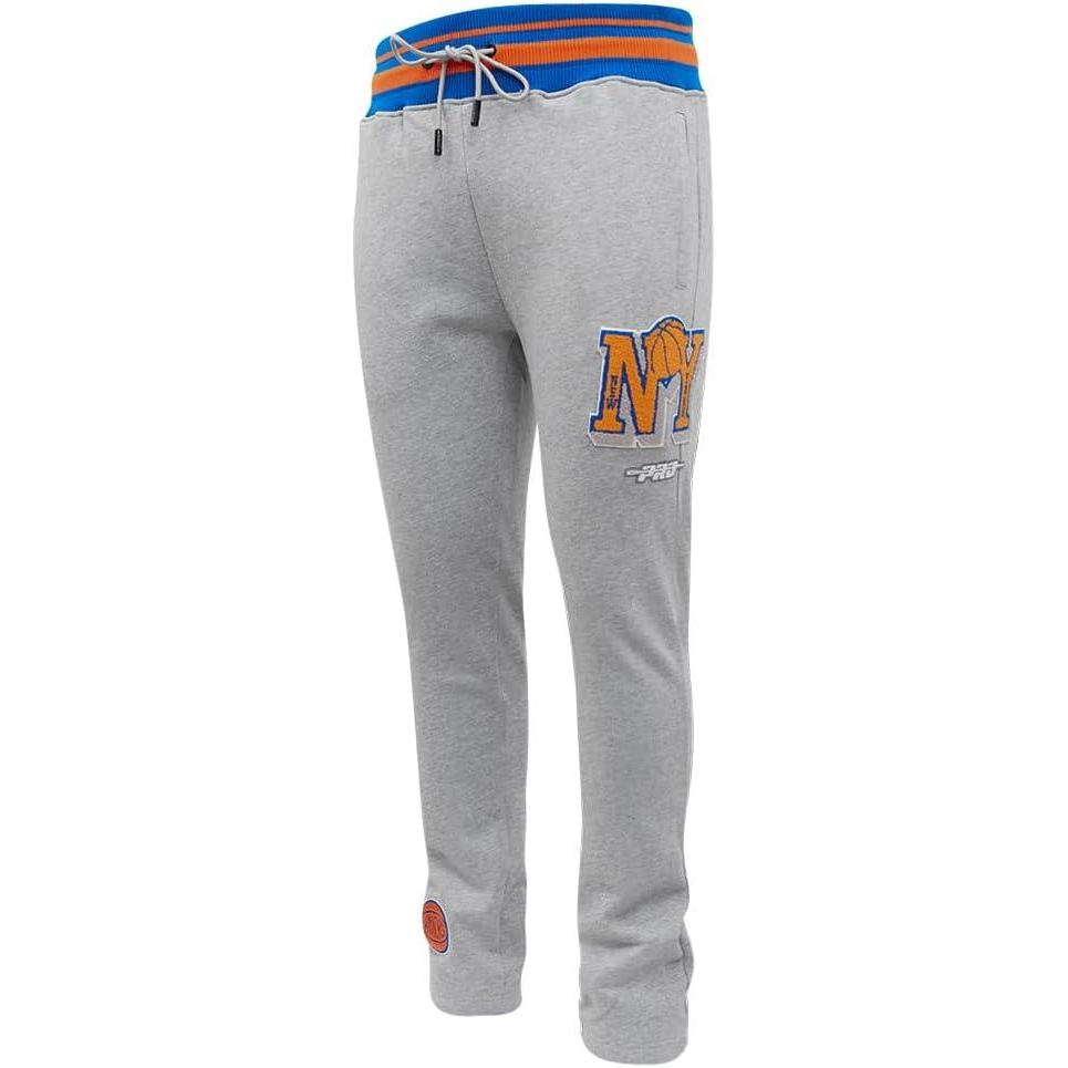 imagePRO STANDARD Mens NBA Mash Up Rib SweatpantHeather GreyRoyalOrange