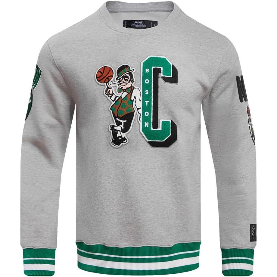 imagePro Standard Mens NBA Reverse French Terry Pull Over HoodieHeather GreyGreen