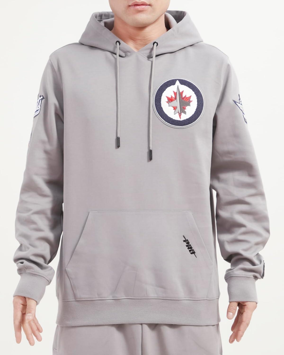 imagePro Standard Mens NHL Classic Chenille Pull Over HoodieGray