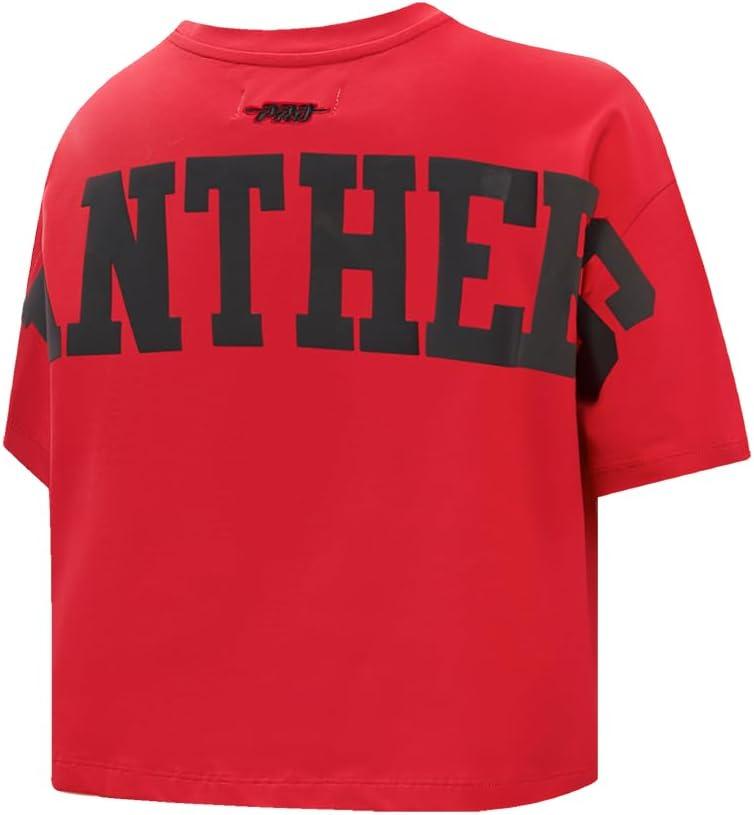 imagePro Standard NCAA Womens Womens College Wingspan Cotton Short Sleeve Boxy TeeRed