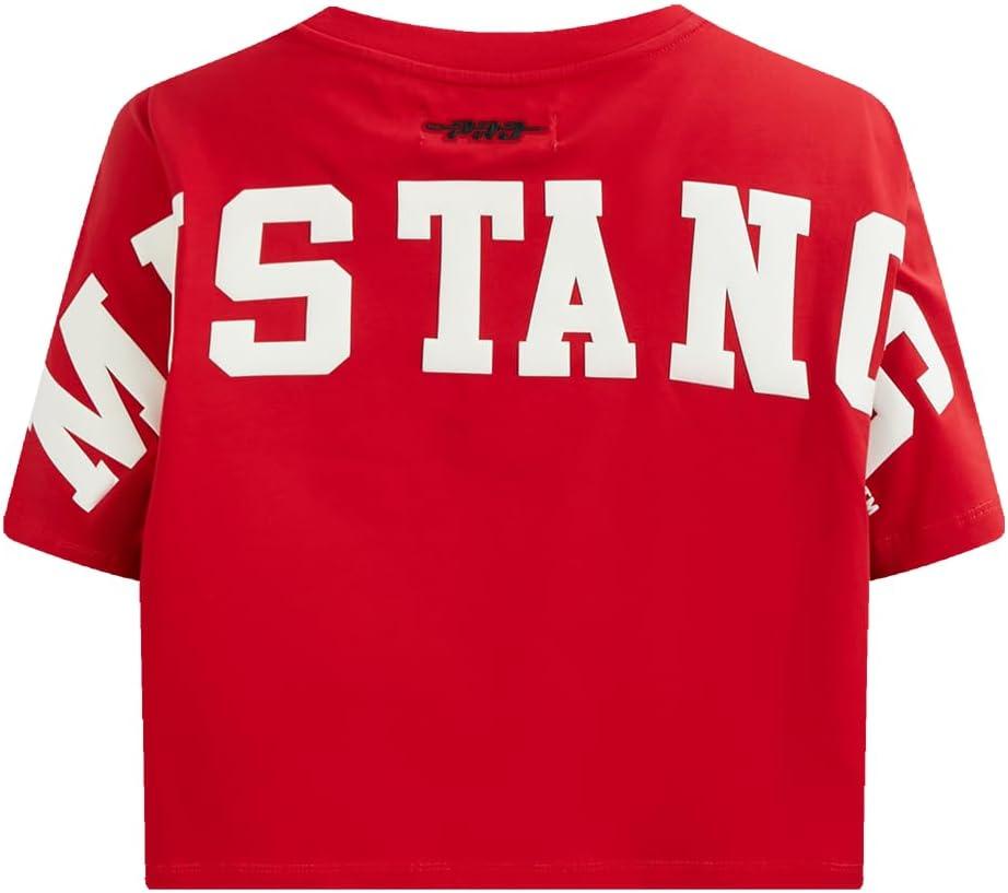 imagePro Standard NCAA Womens Womens College Wingspan Cotton Short Sleeve Boxy TeeRed