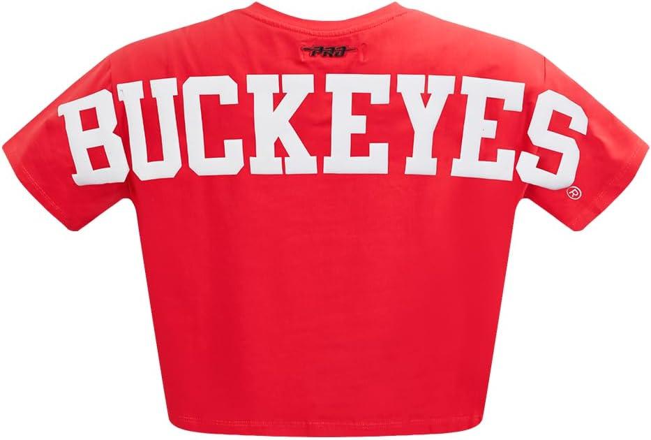 imagePro Standard NCAA Womens Womens College Wingspan Cotton Short Sleeve Boxy TeeRed