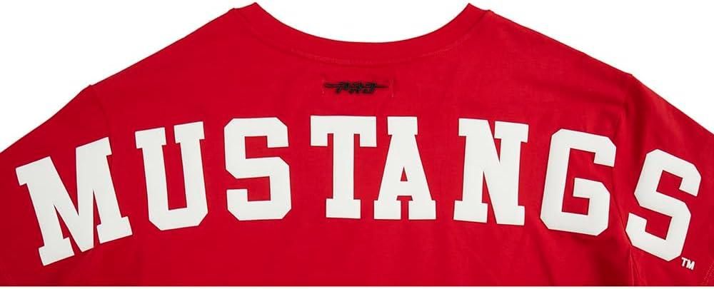 imagePro Standard NCAA Womens Womens College Wingspan Cotton Short Sleeve Boxy TeeRed