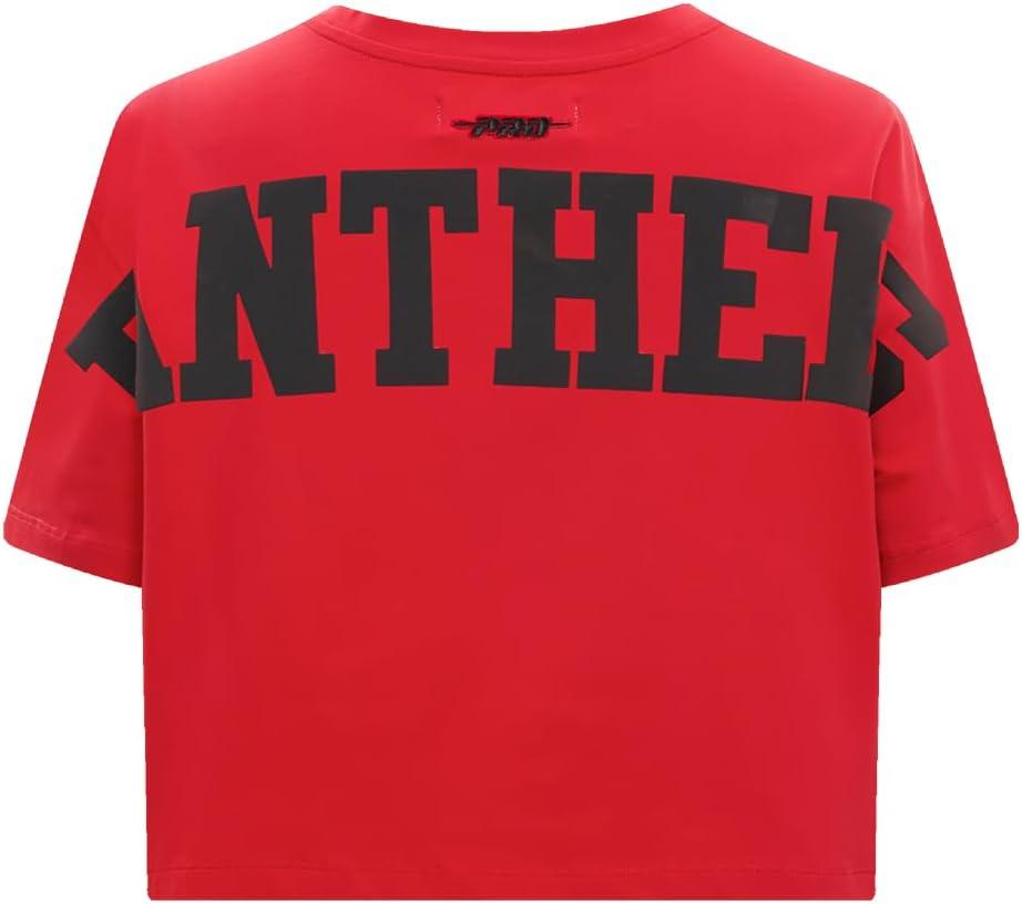 imagePro Standard NCAA Womens Womens College Wingspan Cotton Short Sleeve Boxy TeeRed