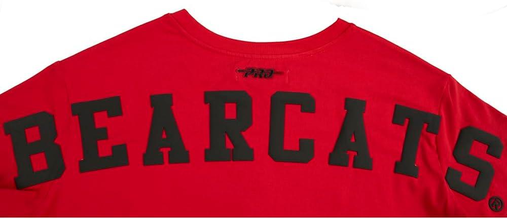 imagePro Standard NCAA Womens Womens College Wingspan Cotton Short Sleeve Boxy TeeRed