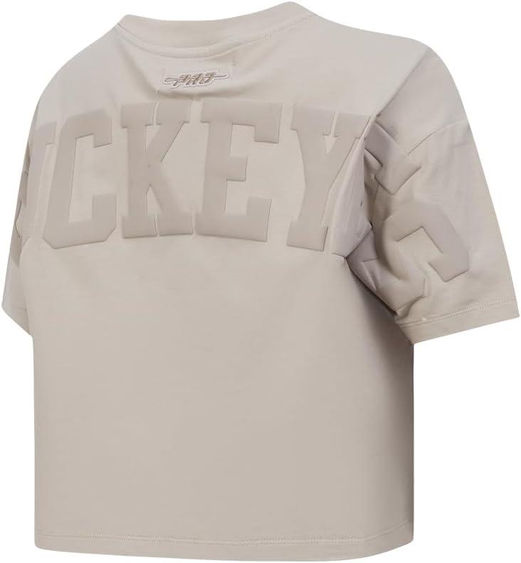 imagePro Standard NCAA Womens Womens College Wingspan Cotton Short Sleeve Boxy TeeTaupe