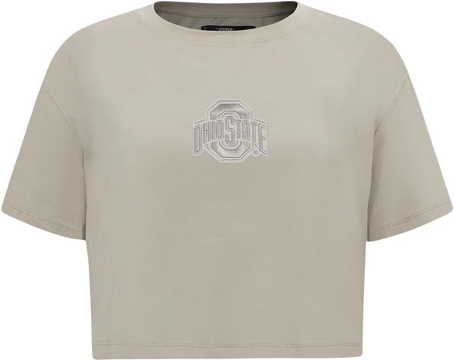 imagePro Standard NCAA Womens Womens College Wingspan Cotton Short Sleeve Boxy TeeTaupe