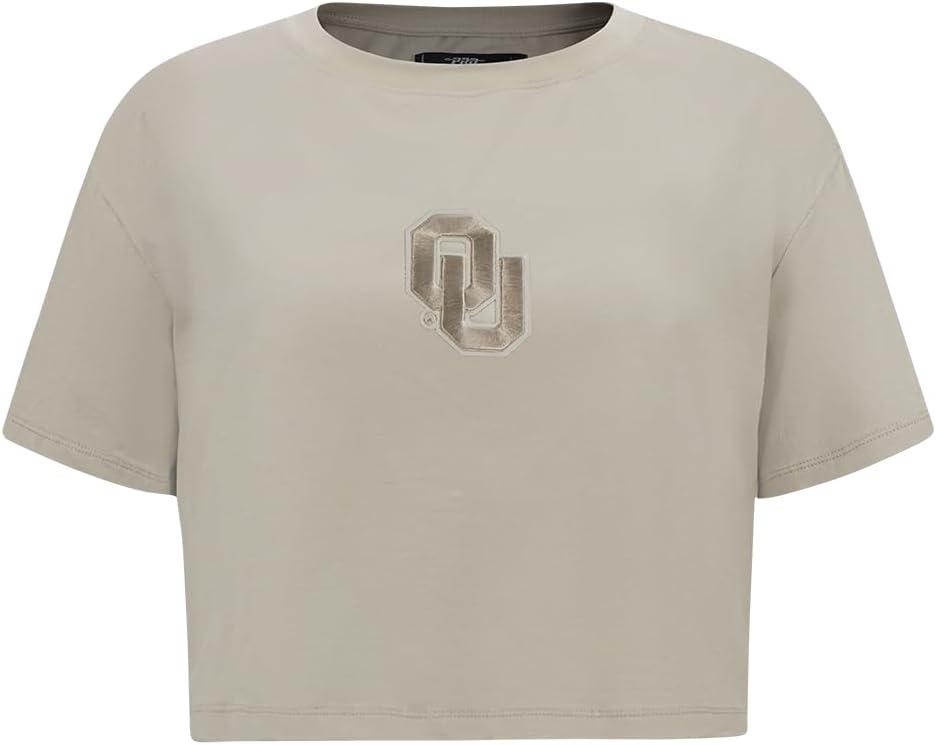 imagePro Standard NCAA Womens Womens College Wingspan Cotton Short Sleeve Boxy TeeTaupe