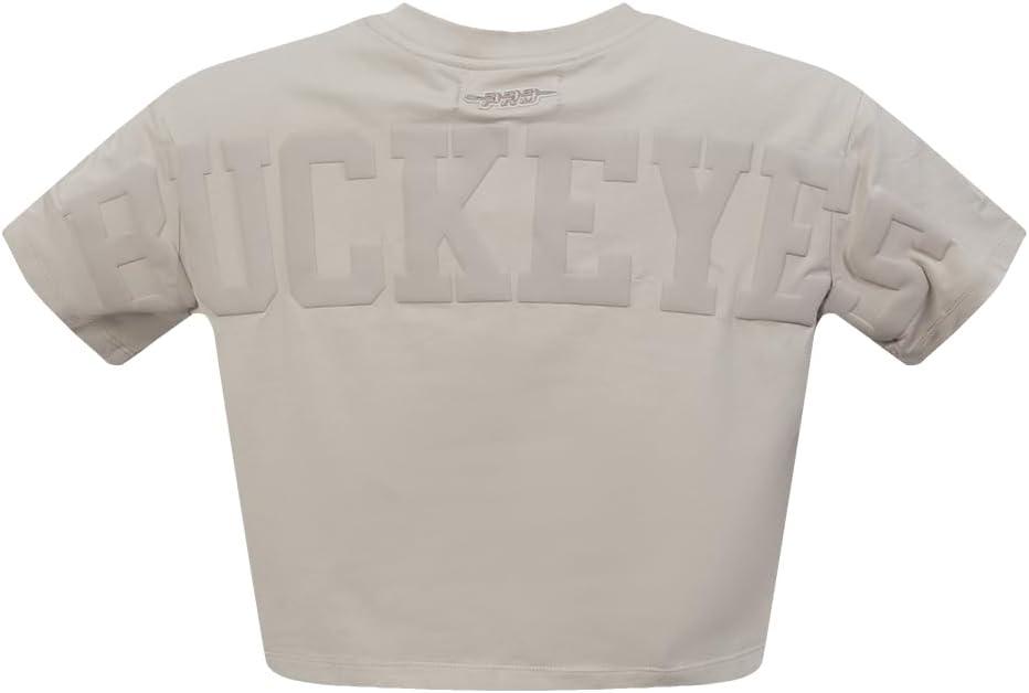 imagePro Standard NCAA Womens Womens College Wingspan Cotton Short Sleeve Boxy TeeTaupe