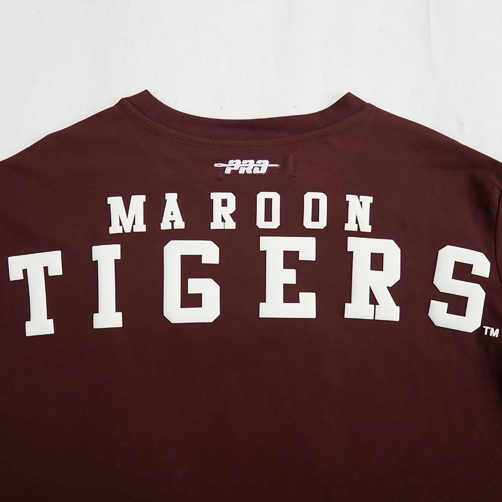 imagePro Standard NCAA Womens Womens College Wingspan Cotton Short Sleeve Boxy TeeWine