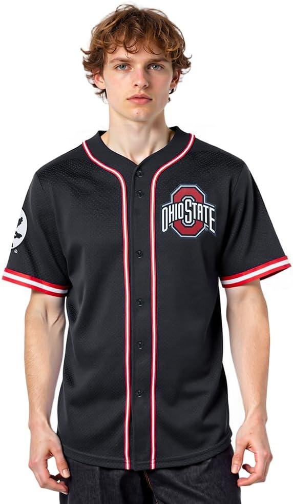 imagePro Standard Mens College Mesh Button Down TopBlack