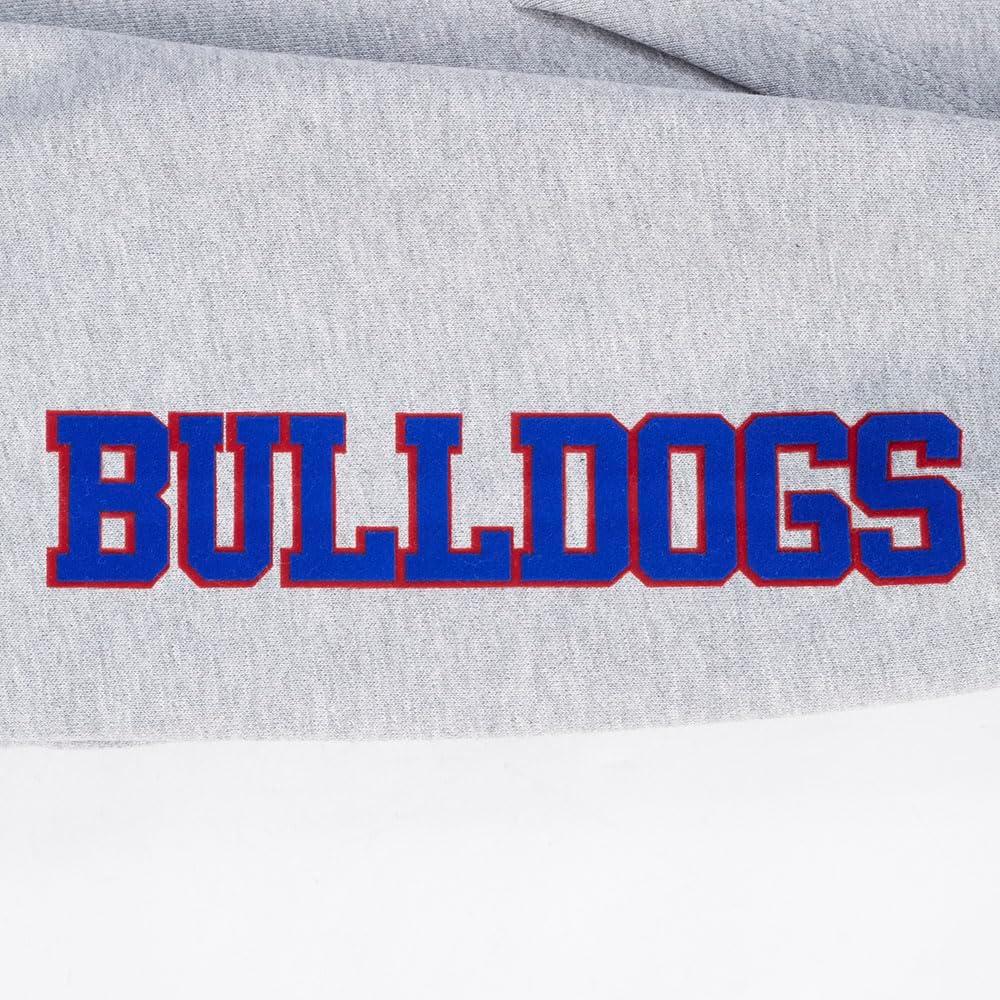 imagePro Standard NCAA mens Mens College Classic Chenille Brushed Back French Terry Pull Over HoodieHeather GreyDodger Blue