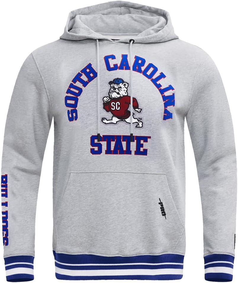 imagePro Standard NCAA mens Mens College Classic Chenille Brushed Back French Terry Pull Over HoodieHeather GreyDodger Blue