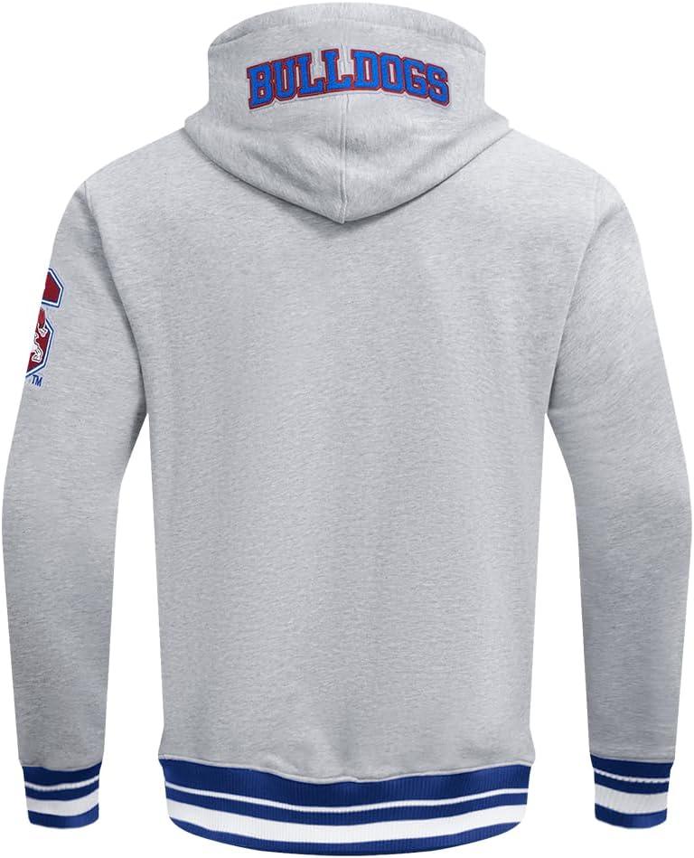 imagePro Standard NCAA mens Mens College Classic Chenille Brushed Back French Terry Pull Over HoodieHeather GreyDodger Blue