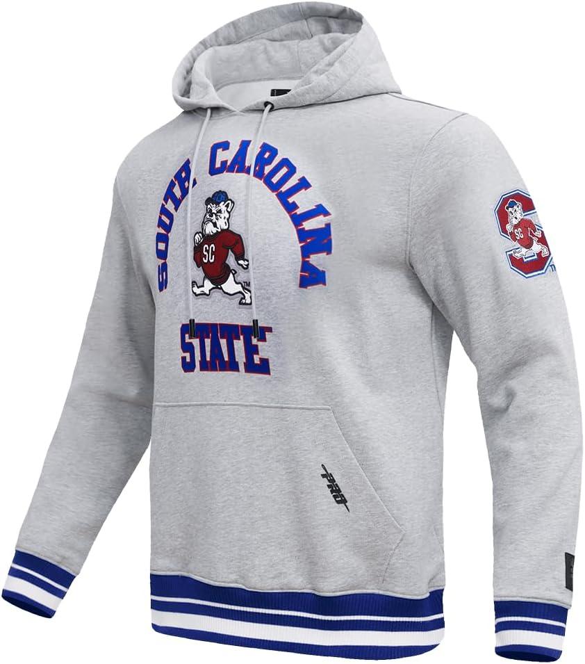 imagePro Standard NCAA mens Mens College Classic Chenille Brushed Back French Terry Pull Over HoodieHeather GreyDodger Blue