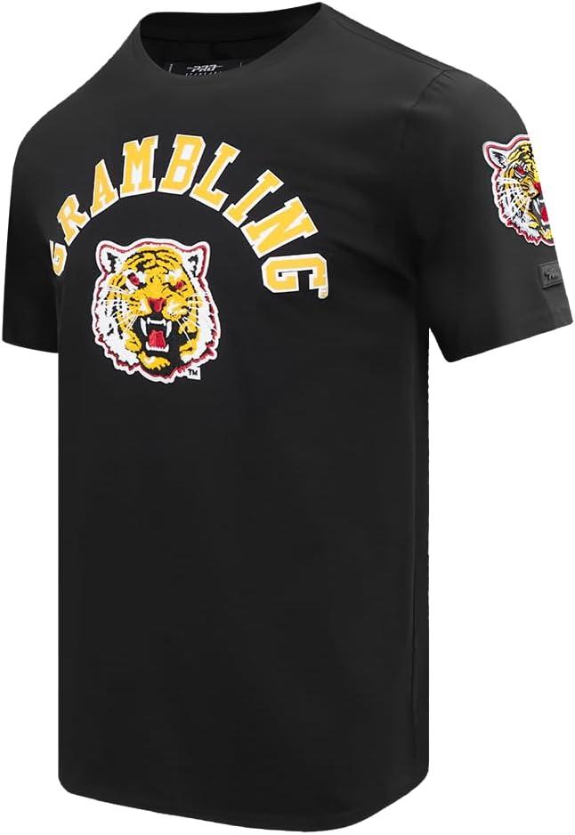 imagePro Standard Mens Grambling State University Classic Chenille Short Sleeve Tee Black L