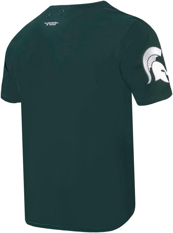 imagePro Standard Mens Michigan State University Classic Chenille Short Sleeve Tee Forest Green L