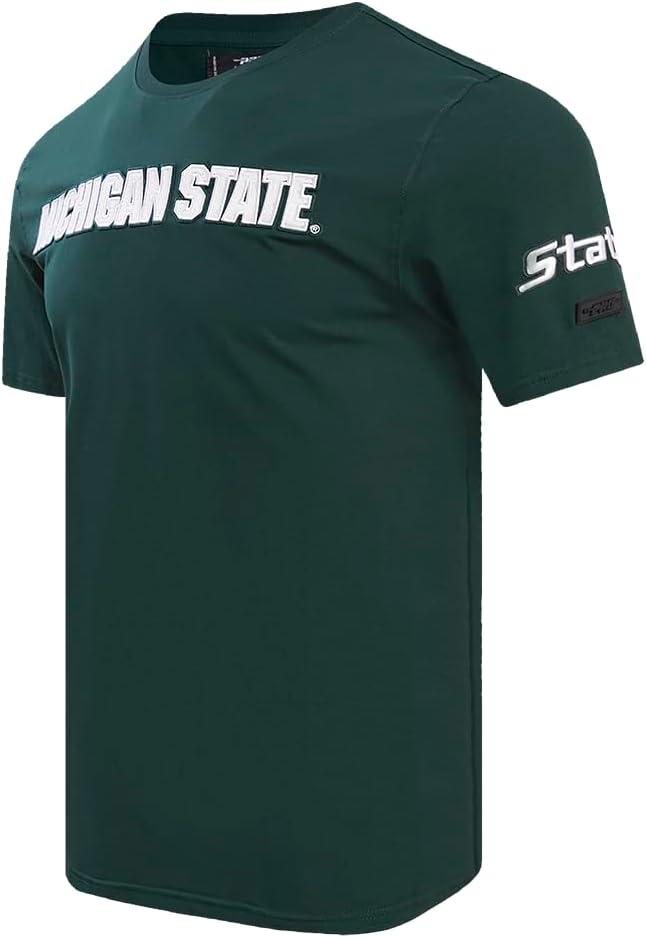 imagePro Standard Mens Michigan State University Classic Chenille Short Sleeve Tee Forest Green L