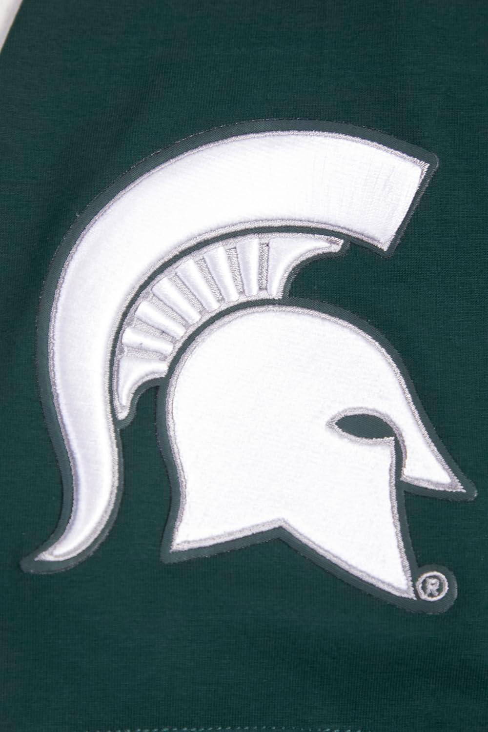 imagePro Standard Mens Michigan State University Classic Chenille Short Sleeve Tee Forest Green L