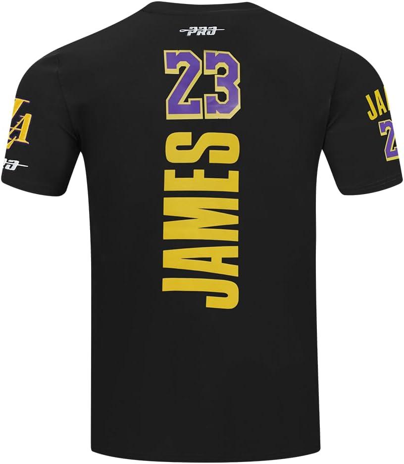 imagePro Standard Mens NBA Los Angeles Lakers Lebron James 23 Classic Player Short Sleeve Tee Black L