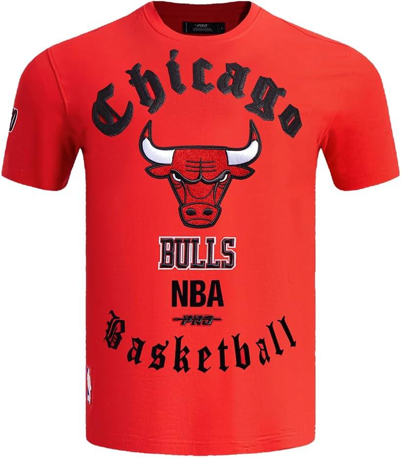 imagePro Standard Mens NBA Old English Cotton Short Sleeve TeeRed