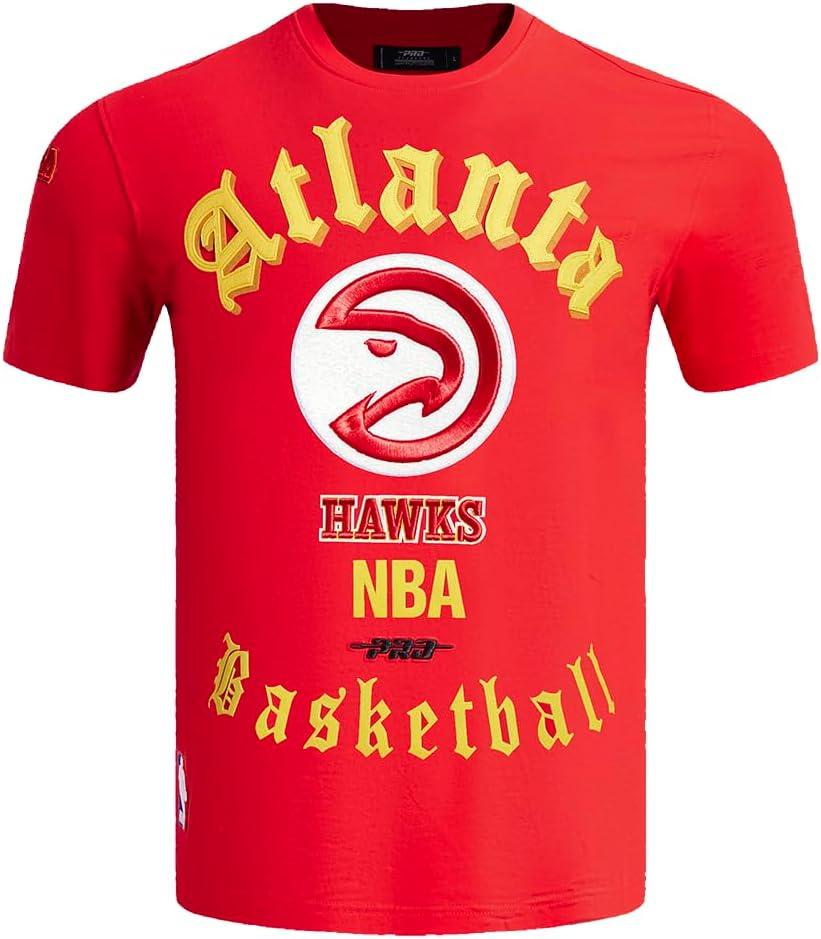 imagePro Standard Mens NBA Old English Cotton Short Sleeve TeeRed