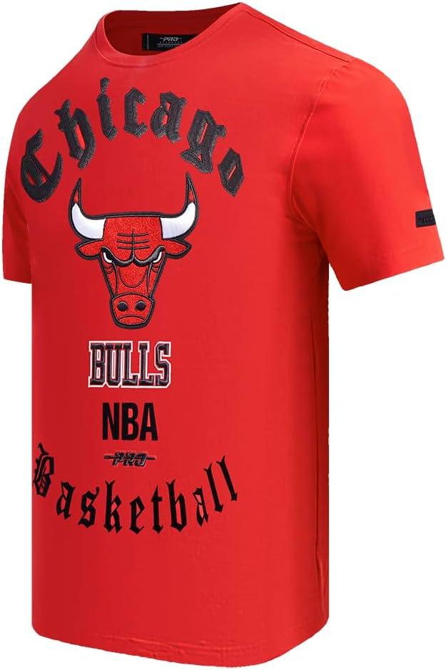 imagePro Standard Mens NBA Old English Cotton Short Sleeve TeeRed