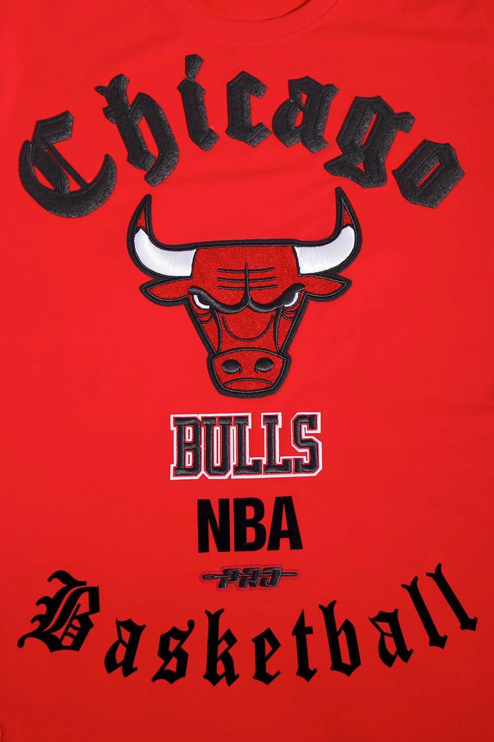 imagePro Standard Mens NBA Old English Cotton Short Sleeve TeeRed