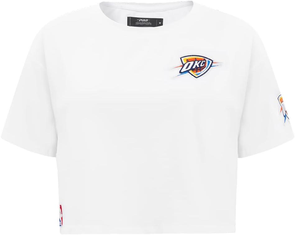 imageWomens NBA Classic Chenille Cotton Short Sleeve Boxy TeeWhite