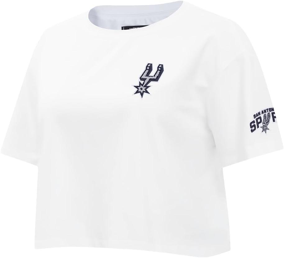 imageWomens NBA Classic Chenille Cotton Short Sleeve Boxy TeeWhite