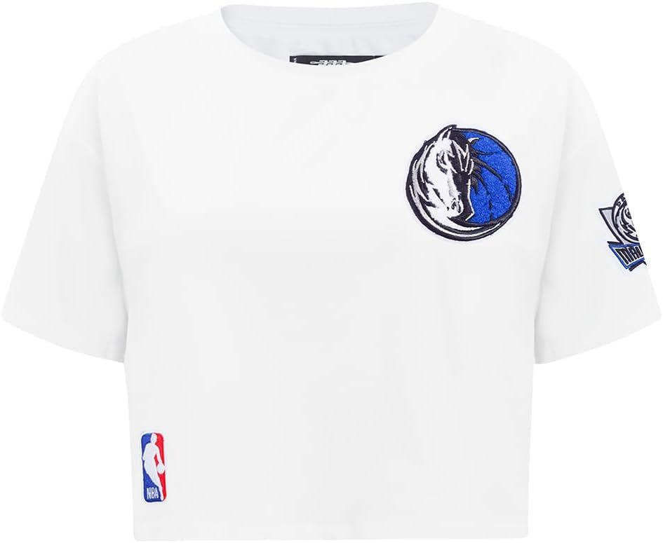 imageWomens NBA Classic Chenille Cotton Short Sleeve Boxy TeeWhite