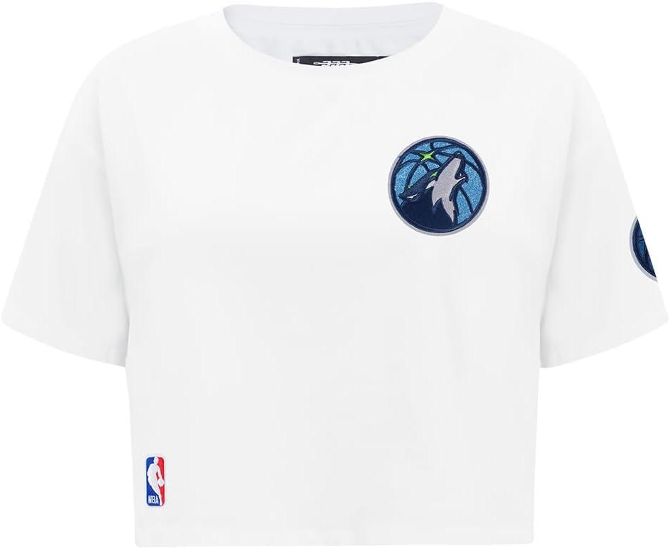 imageWomens NBA Classic Chenille Cotton Short Sleeve Boxy TeeWhite