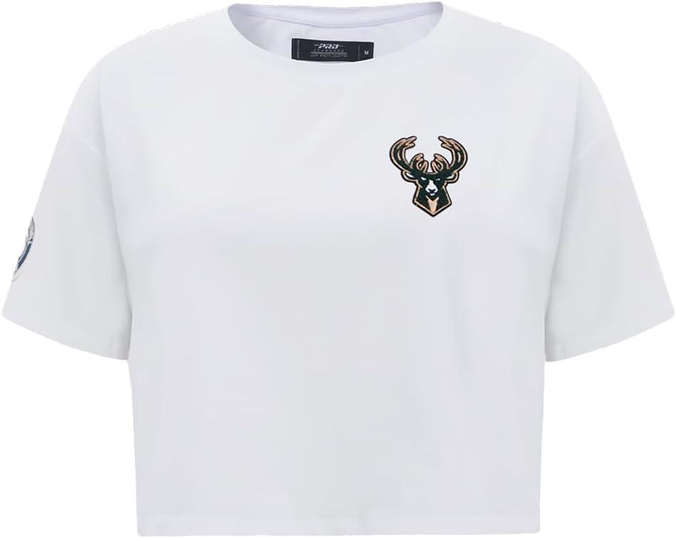 imageWomens NBA Classic Chenille Cotton Short Sleeve Boxy TeeWhite