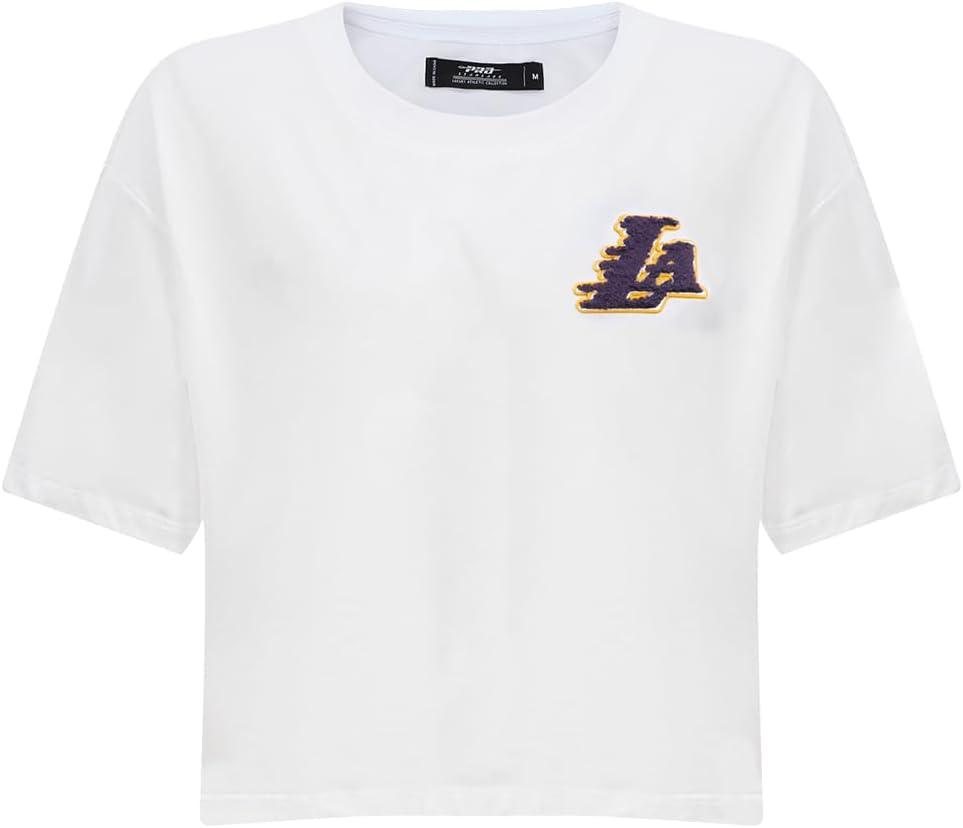 imageWomens NBA Classic Chenille Cotton Short Sleeve Boxy TeeWhite